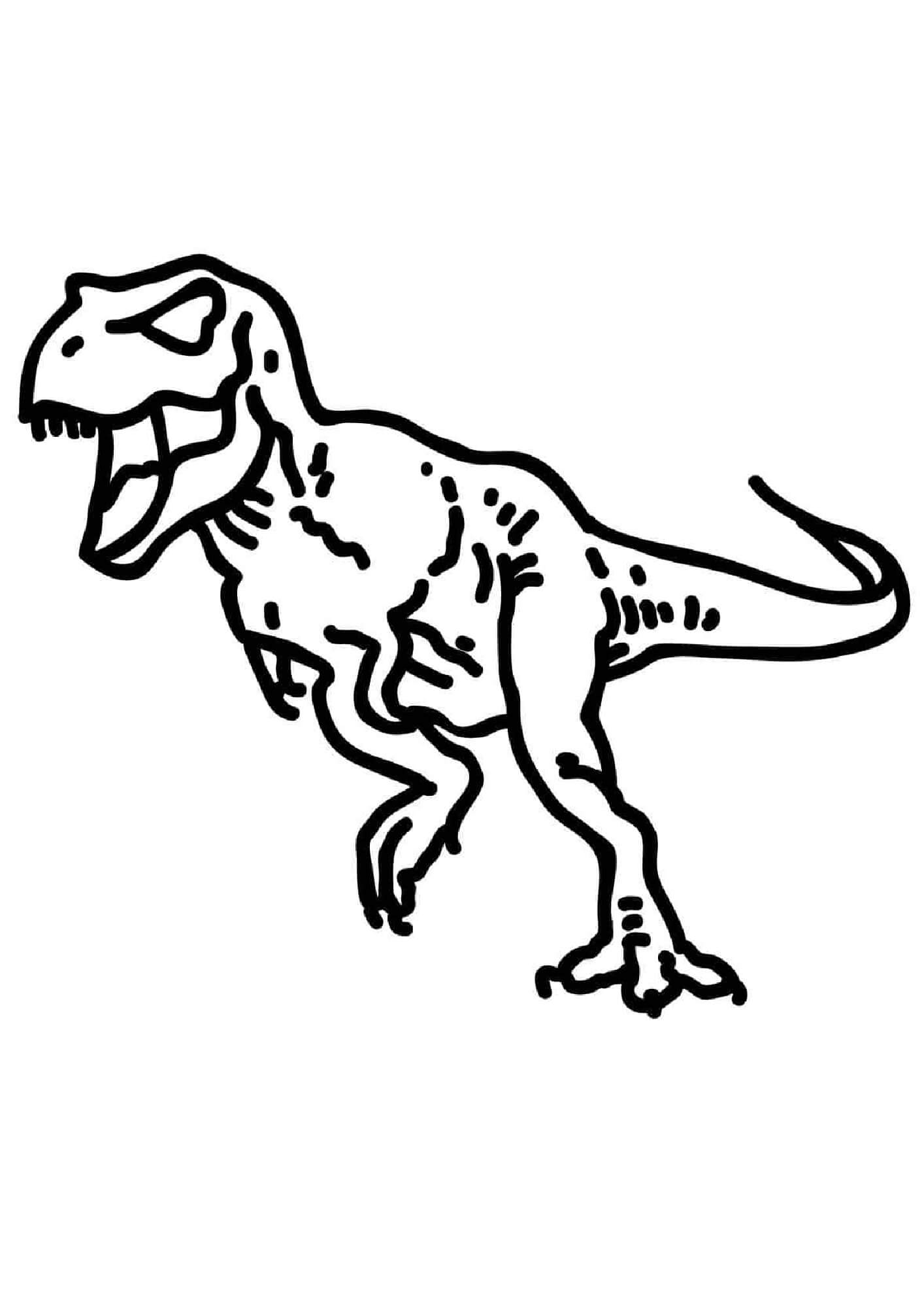 Desenho T-Rex para colorir