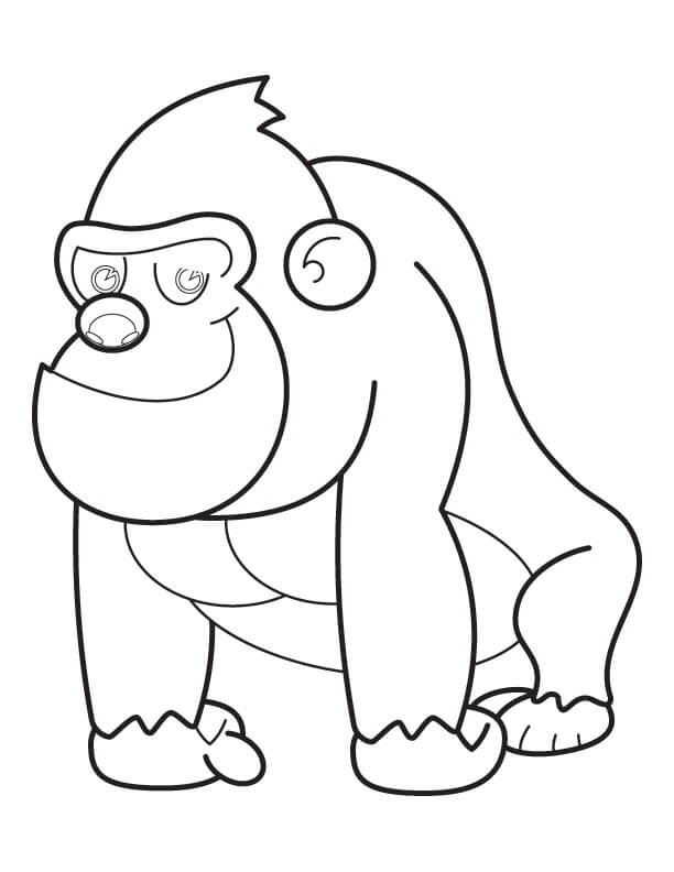 Gorila Normal para colorir
