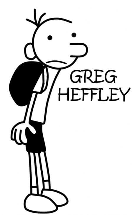 Desenhos de Greg Heffley para colorir