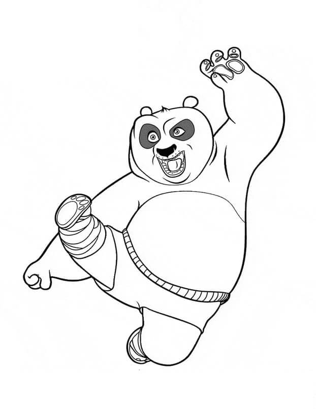 Desenhos de Kungfu Panda para colorir