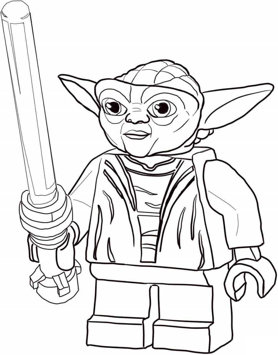 Desenhos de Lego Yoda para colorir