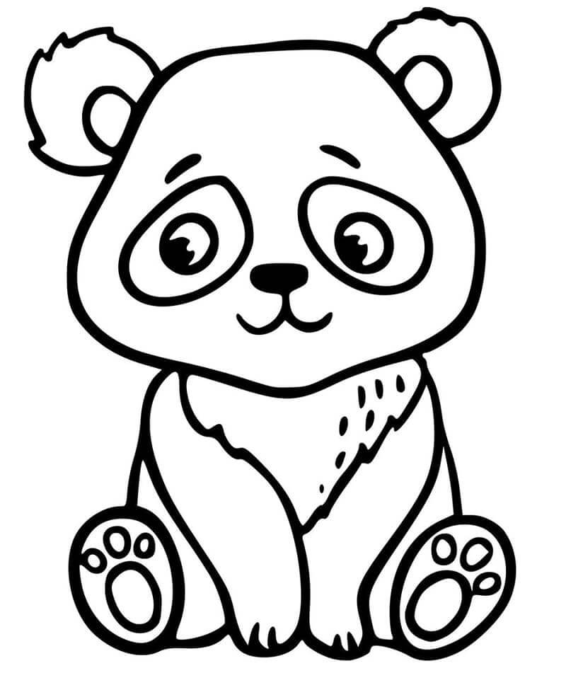 Desenhos de Pequeno Panda para colorir