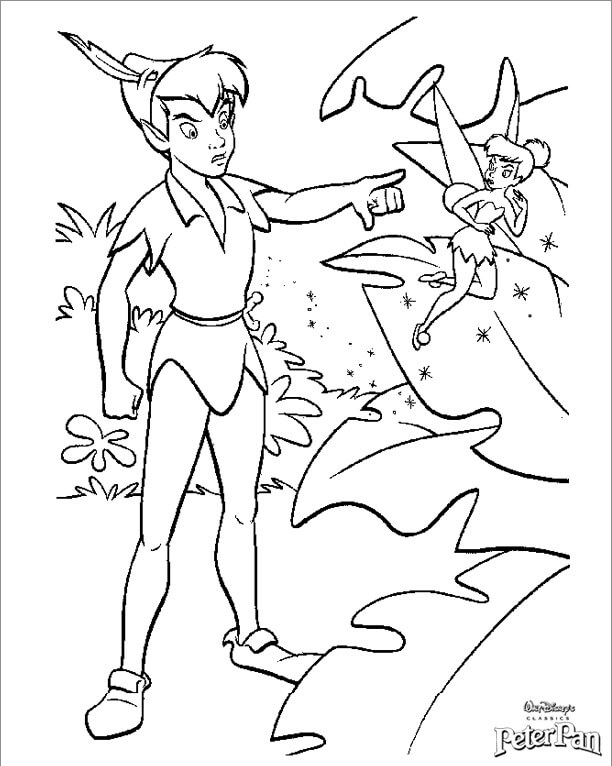 Desenhos de Peter Pan está Molesto para colorir