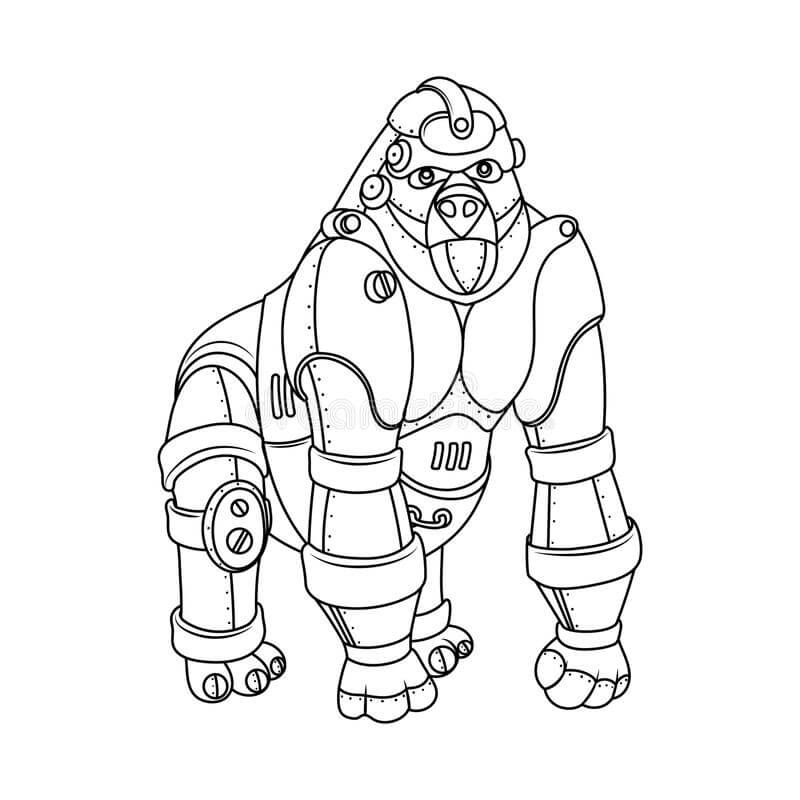 Desenhos de Robot Gorila para colorir