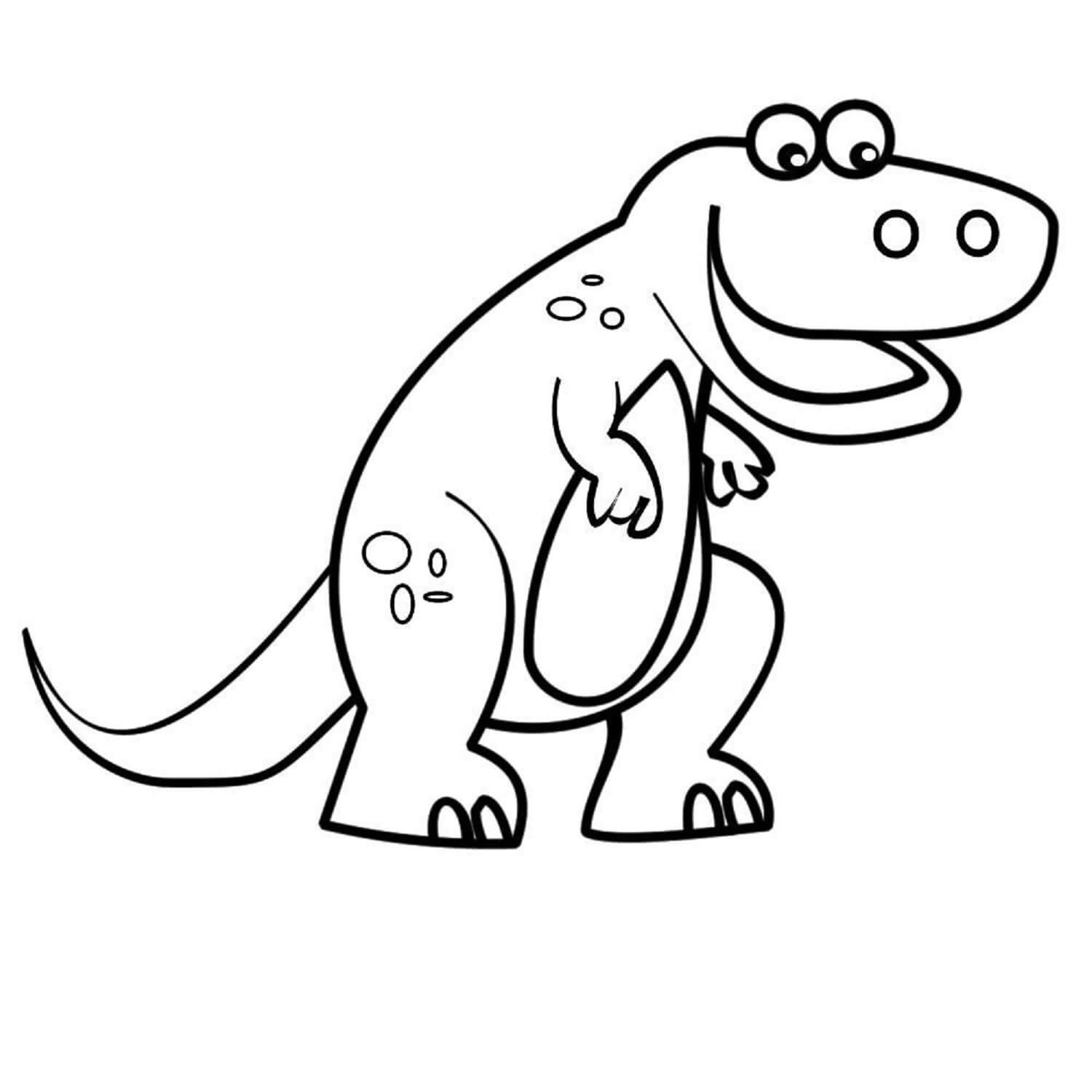 T-Rex muito bom para colorir