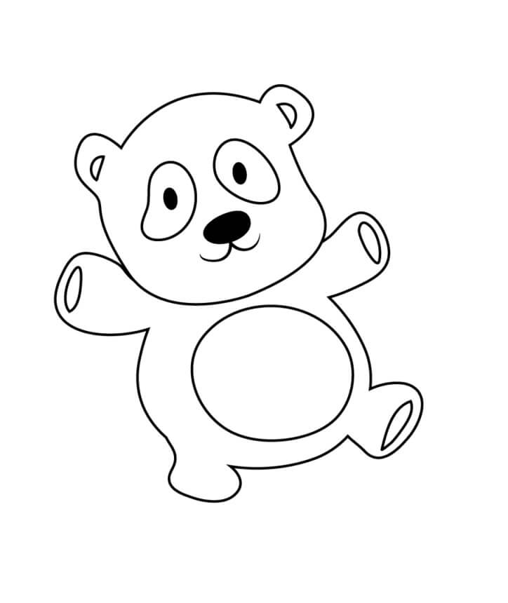 Desenhos de Urso de Pelúcia Panda para colorir