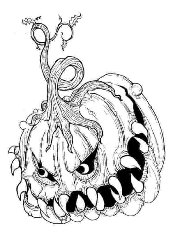 Desenhos de Abóbora Assustadora para colorir