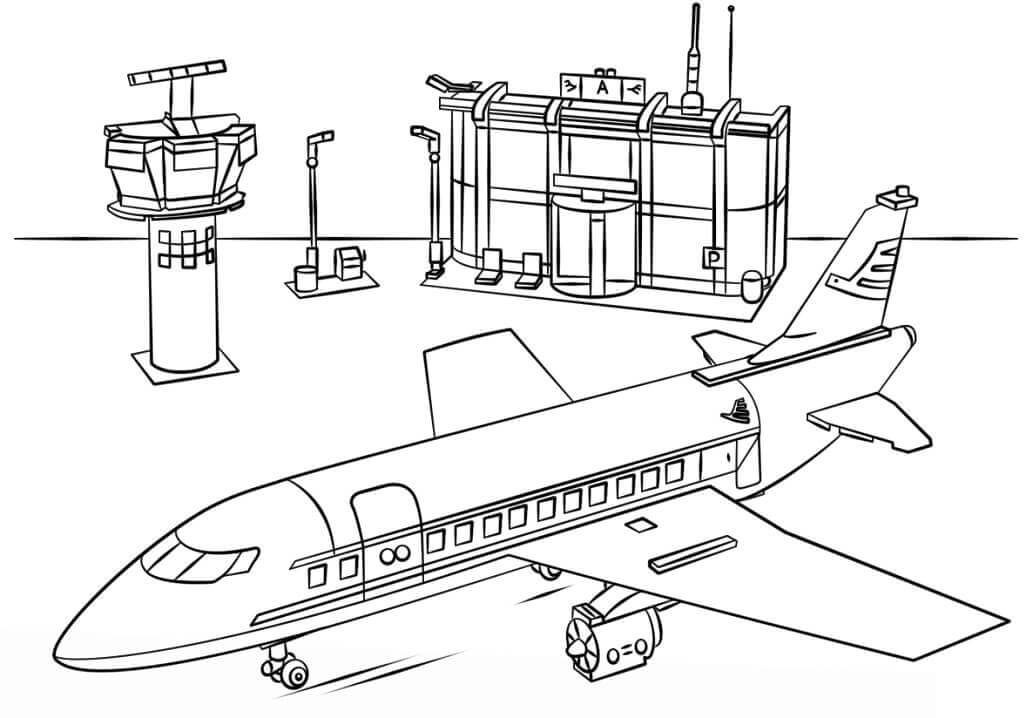 Desenhos de Aeroporto da cidade de Lego para colorir