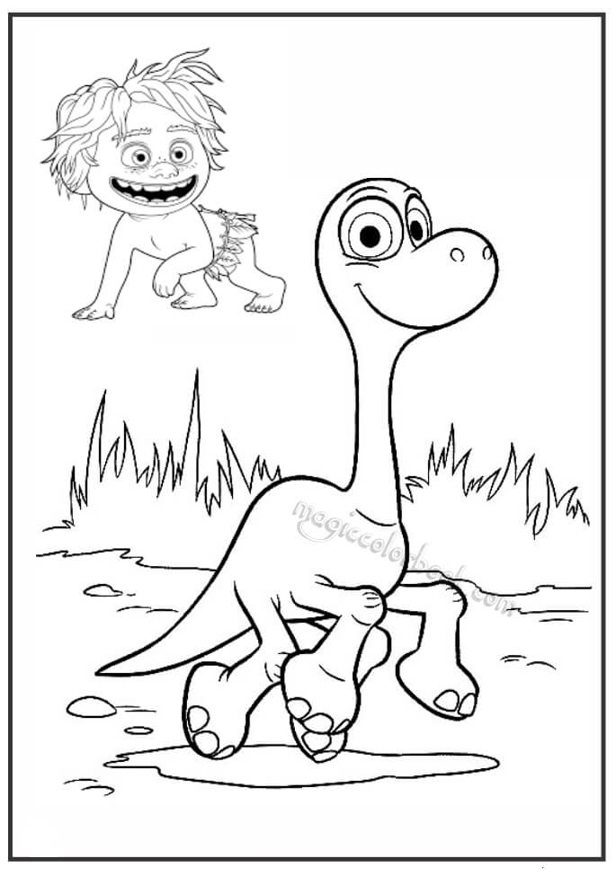 Desenhos de Arlo Sorrindo e Manchar para colorir