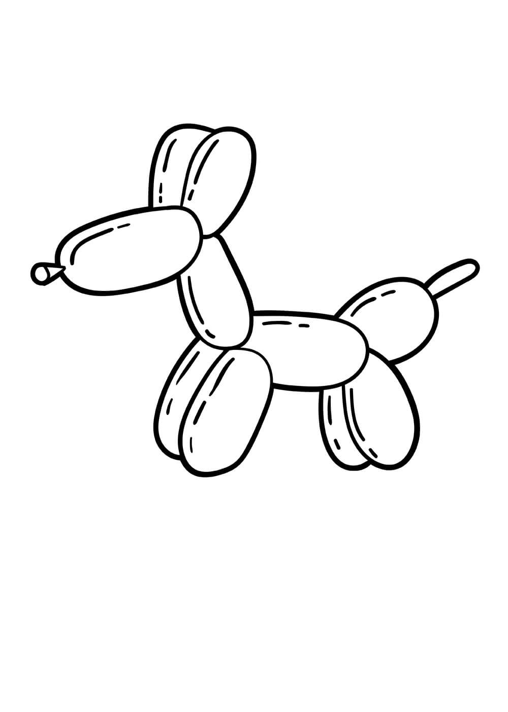 Balão de Cachorro para colorir