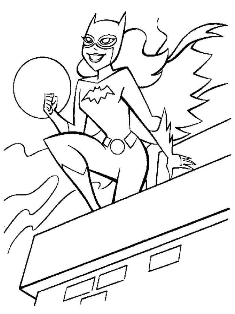 Desenhos de Batgirl Engraçado para colorir