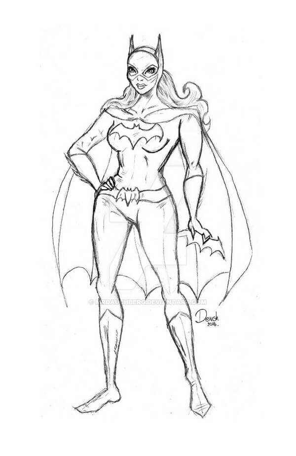 Batgirl Incrível para colorir