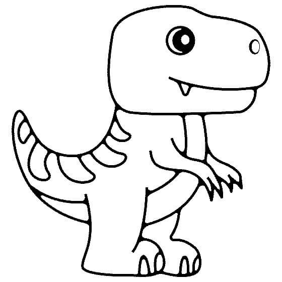 Bebê T-Rex para colorir