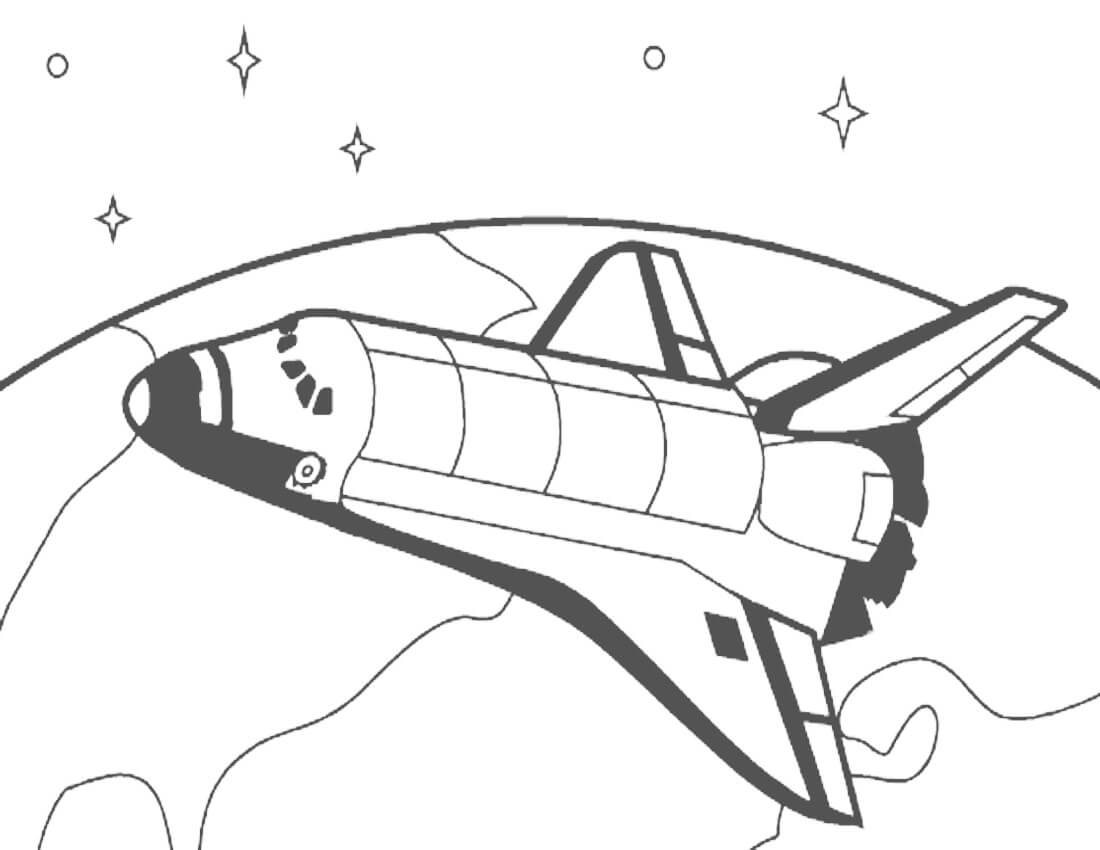 Desenhos de Bela nave Espacial para colorir