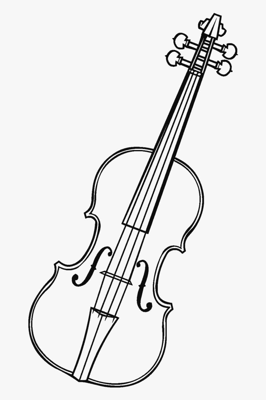 Belo Violino para colorir