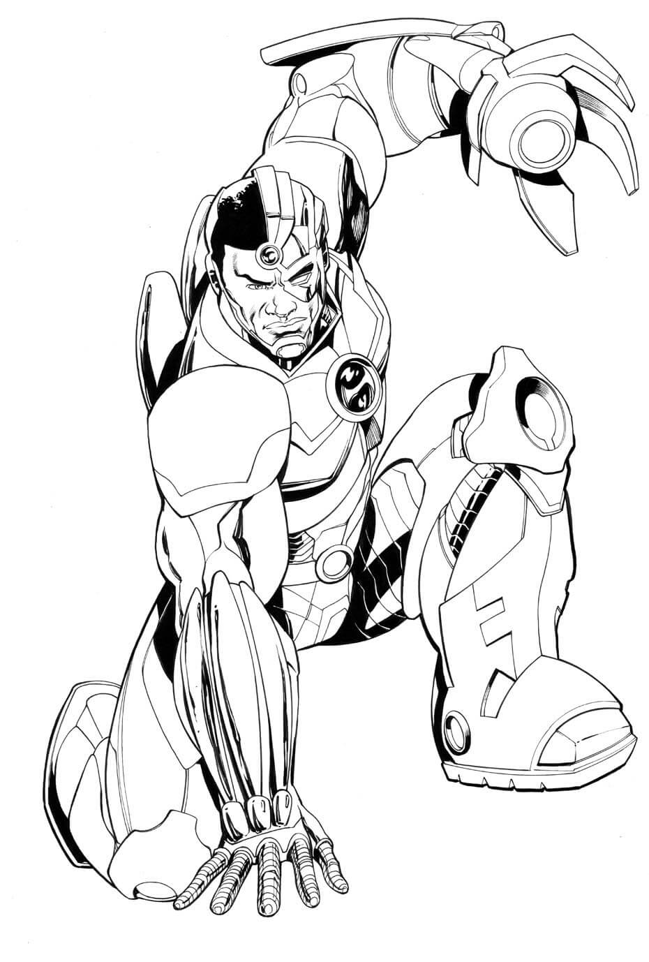 Desenhos de Bom Cyborg para colorir