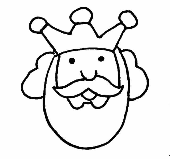 Desenhos de Cabeça de Rei para colorir