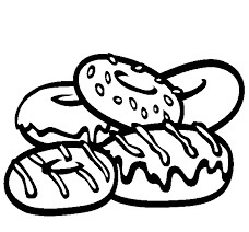 Desenhos de Cinco Sobremesa Donuts para colorir