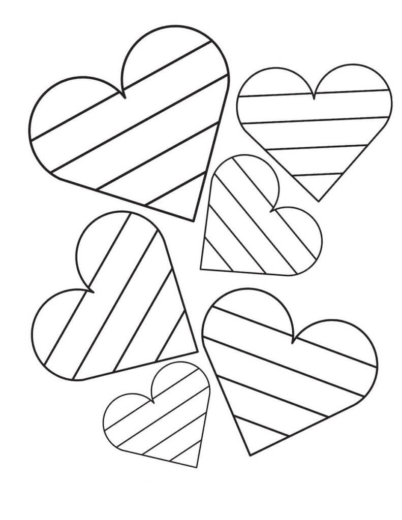 Desenhos de Coração Imprimível para colorir