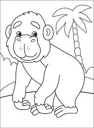 Criança Gorila para colorir