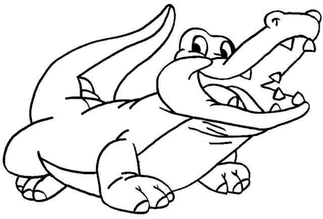 Desenhos de Crocodilo Fofo para colorir
