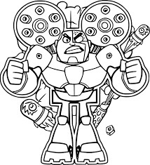 Desenhos de Cyborg com Armas para colorir