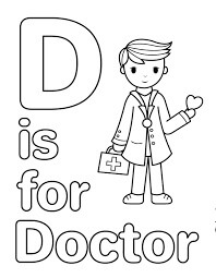 Desenhos de D é para Médico para colorir