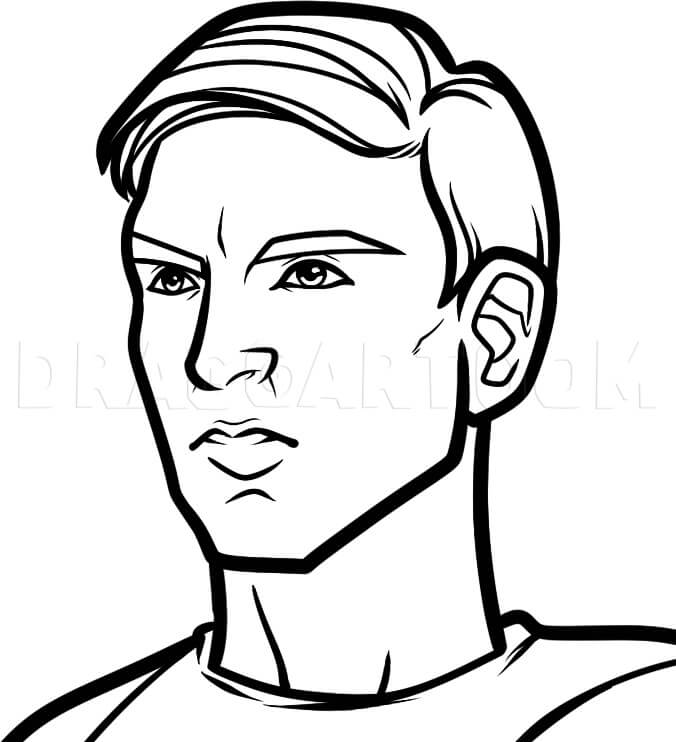 Desenhos de Desenhe o Pequeno Chris Evans para colorir