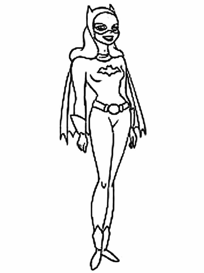 Desenho de Batgirl para colorir