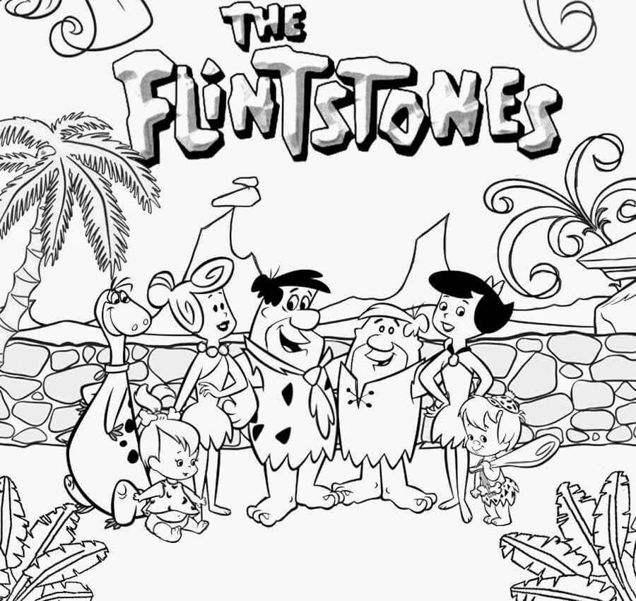 Desenhos Flintstones para colorir