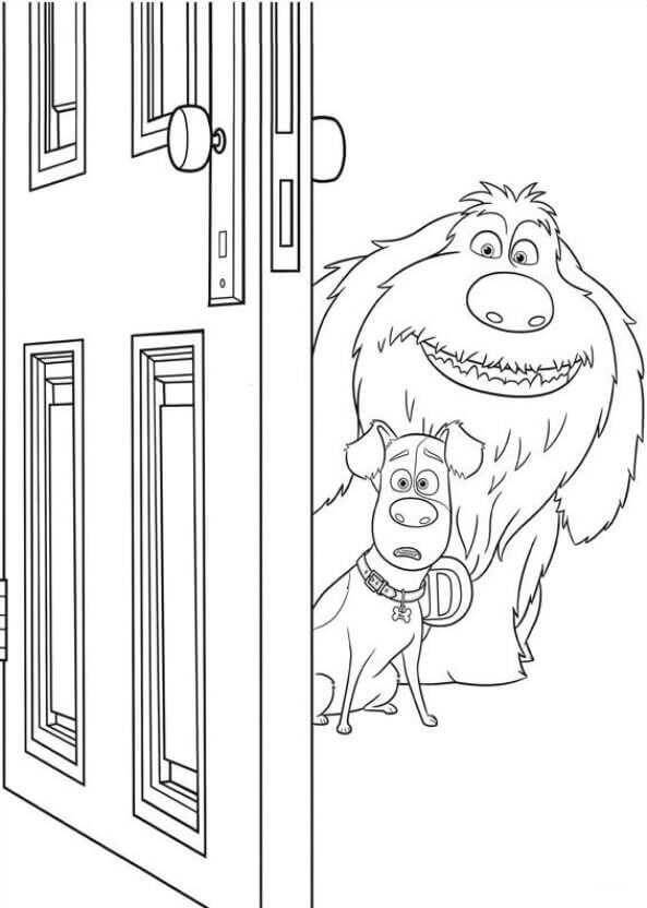 Desenhos de Duke e Max Abrem Uma Porta para colorir
