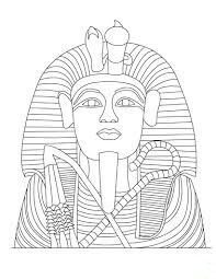 Estátua de Tutankhamon para colorir