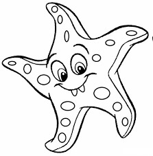 Estrela do Mar Fofa para colorir