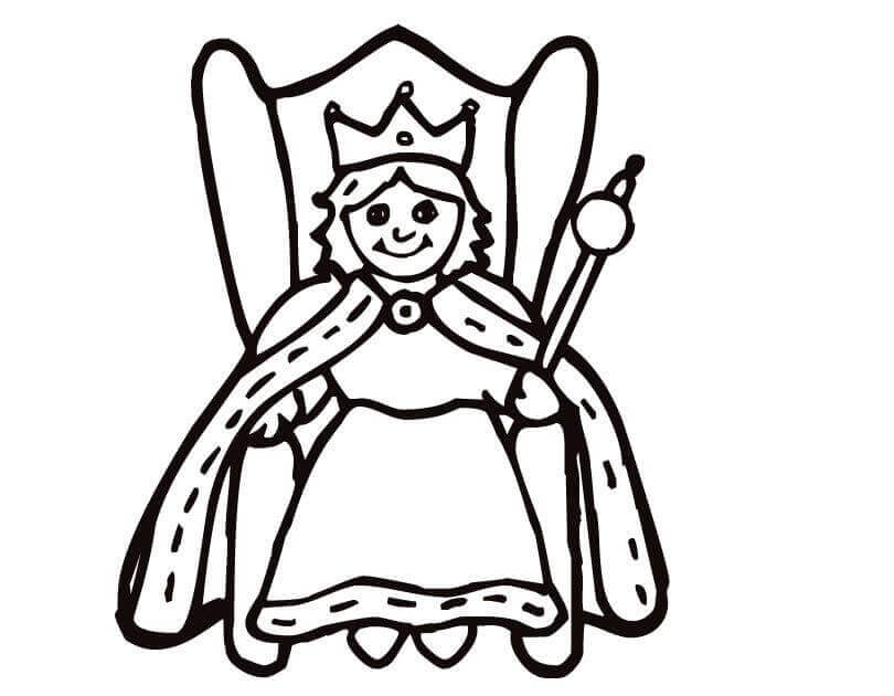 Desenhos de Feliz King Sitting para colorir