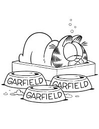 Desenhos de Garfield Dormindo para colorir