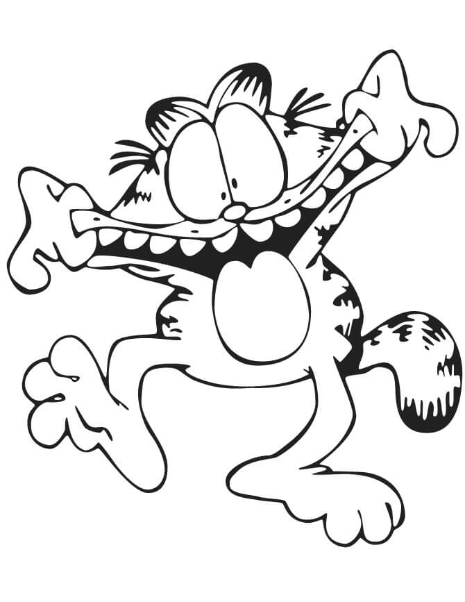 Garfield Engraçado para colorir