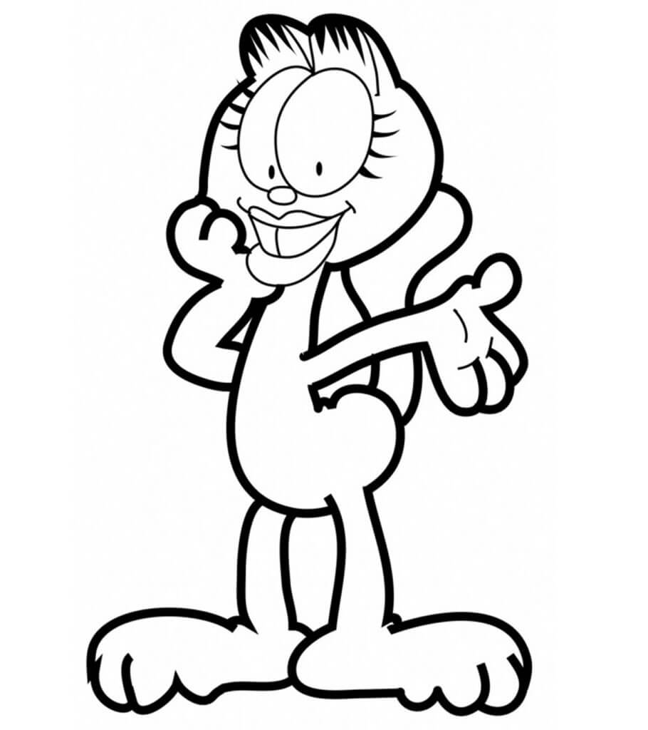 Desenhos de Garfield Engraçado para colorir