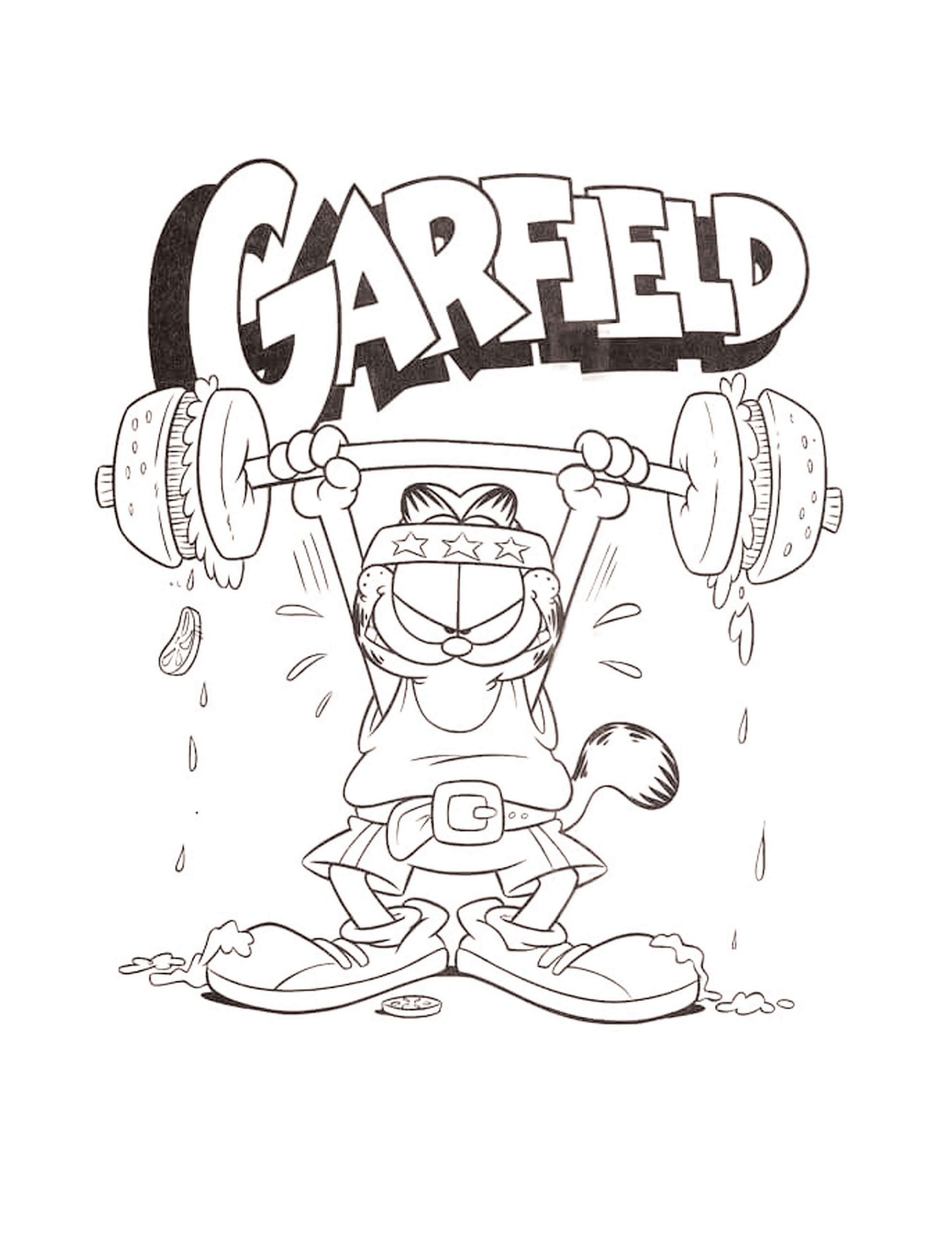 Desenhos de Garfield Forte para colorir