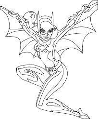 Desenhos de Garota Morcego com Asas para colorir