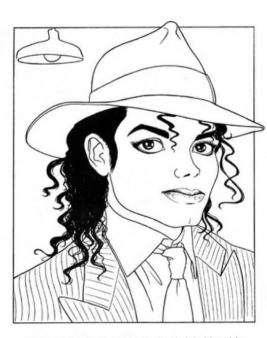 Desenhos de Gentil Michael Jackson para colorir