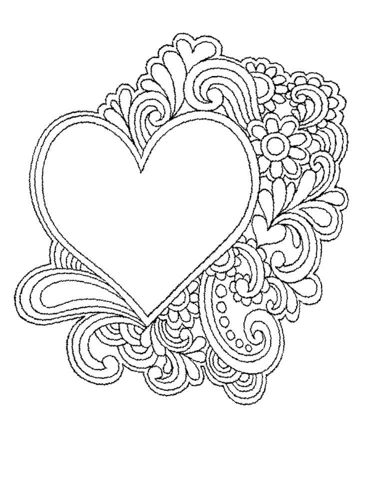 Desenhos de Grande Coração para colorir