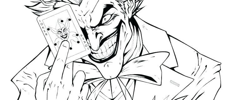 Desenhos de Joker Segurando uma Carta para colorir