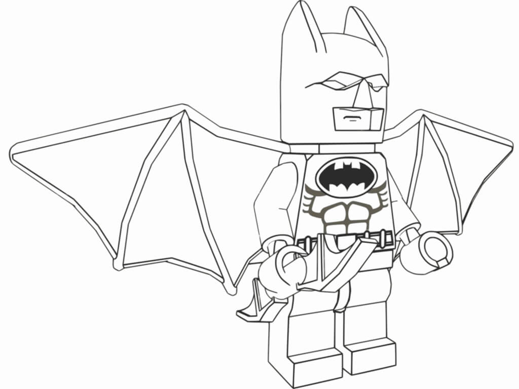Desenhos de Lego Batman Alado para colorir