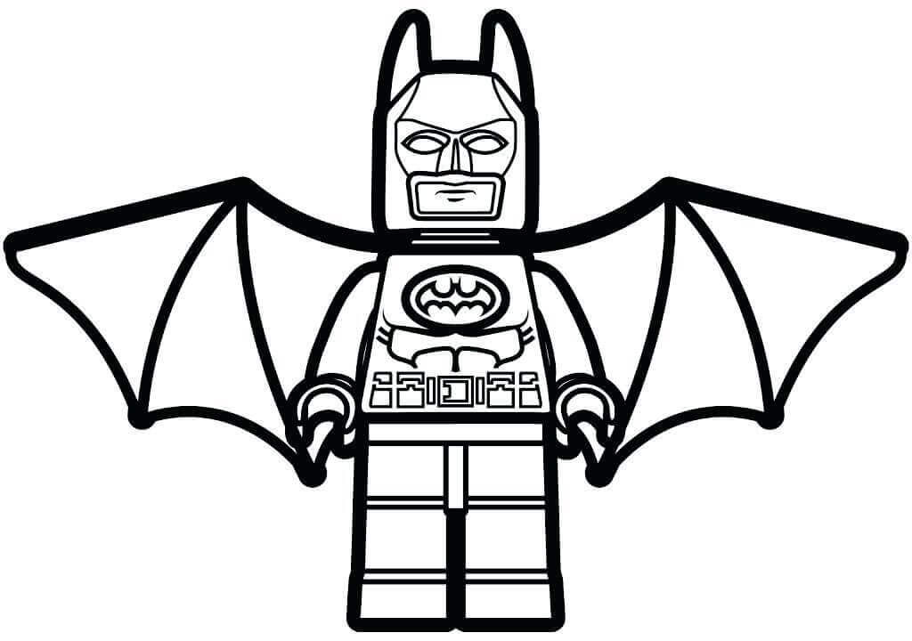 Desenhos de Lego Batman Voando para colorir