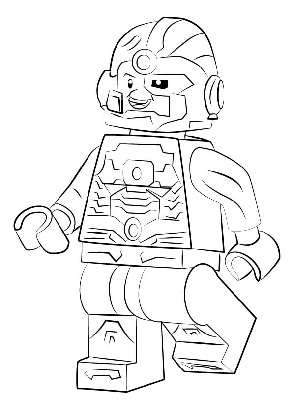 Desenhos de Lego Cyborg Engraçado para colorir
