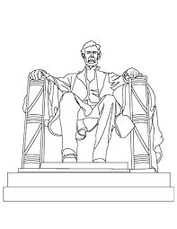 Lincoln Memorial Statue para colorir