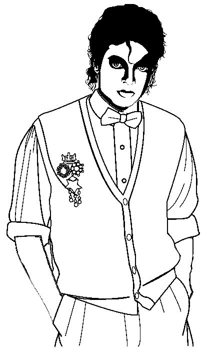 Desenhos de Lindo Michael Jackson para colorir