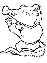Mascote Crocodilo para colorir
