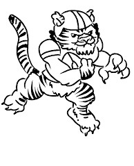 Mascote Tigre para colorir