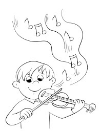 Desenhos de Menino com Violino para colorir